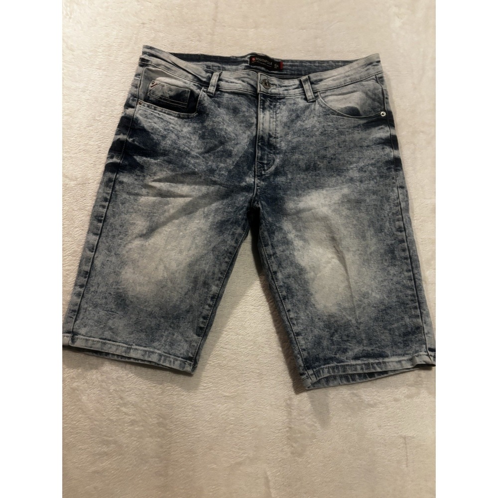 Southpole Jean Shorts Y2K Men's 34 Slim Streetwear Grunge Distress Denim Skater